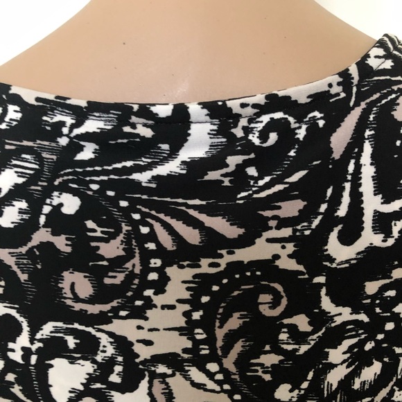 STYLE & CO Womens Top Size Medium Stretch Faux Crossover Ruched Elbow Sleeves - Picture 8 of 9